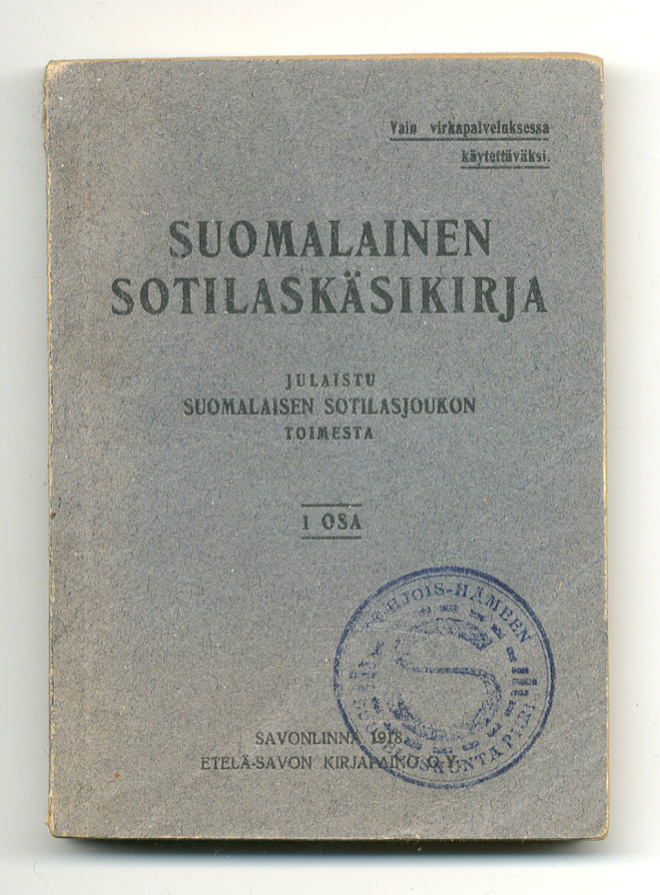 Suomalainen sotilaskäsikirja 1 osa (1918)