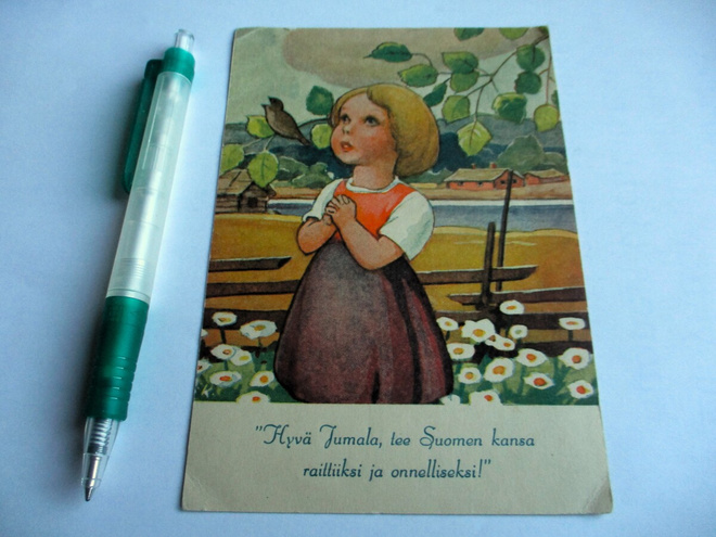 Koivu Hy 149 Rukoileva tyttö 1946 Sininauhaliitto *