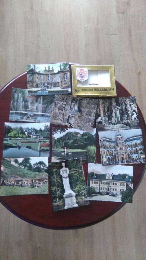 matkamuisto kortti HELLBRUNN sis. 10 kpl vintage