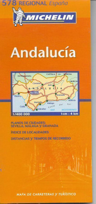 Andalusian alueen maantiekartta 1/400000
