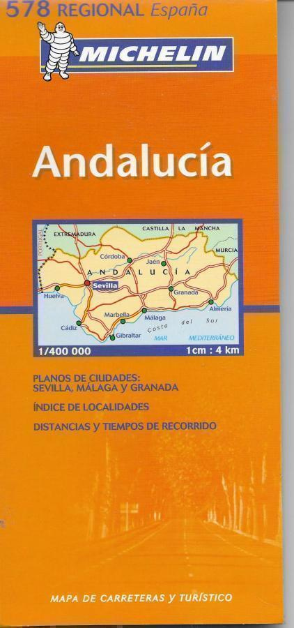 Andalusian alueen maantiekartta 1/400000