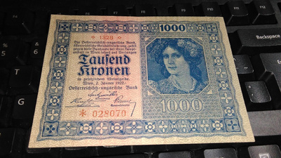 Austria Itävalta 1000 Kronen 1922 XF+