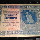 Austria Itävalta 1000 Kronen 1922 XF+ - pikkukuva 1