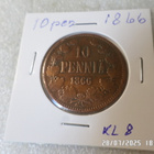 10 penniä 1866 kulkenut tasaisesti hieman kulunut kl 8 - pikkukuva 5
