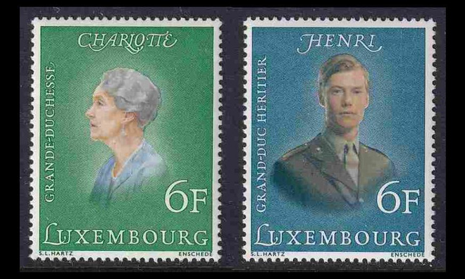 Luxemburg 922-3 ** Kuninkaallisia merkkipäiviä (1976)