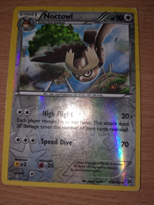 Noctowl 120/162 RARE Reverse Holo - XY Breakthrough