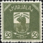 1922 Karjala 50 p oliivi ** LaPe K 6 B - pikkukuva 1