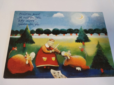 Upea kortti,vaikka kehyksiin tauluksi.