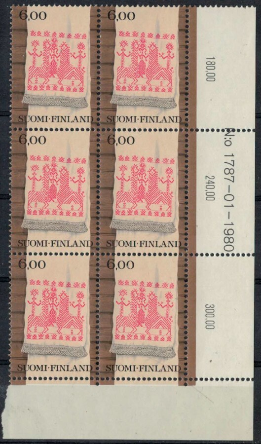 1980 6 mk käs´paikka nro-6lo 1787 ++