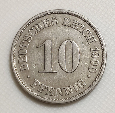 Saksa 10 Pfennig 1900A