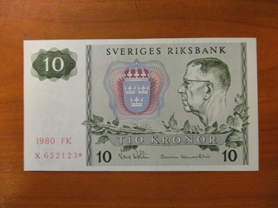 SWEDEN 10 KR 1980 TÄHTI KL9-10