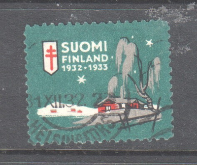 Tub joulumerkki 1932  hyväleimaisena.