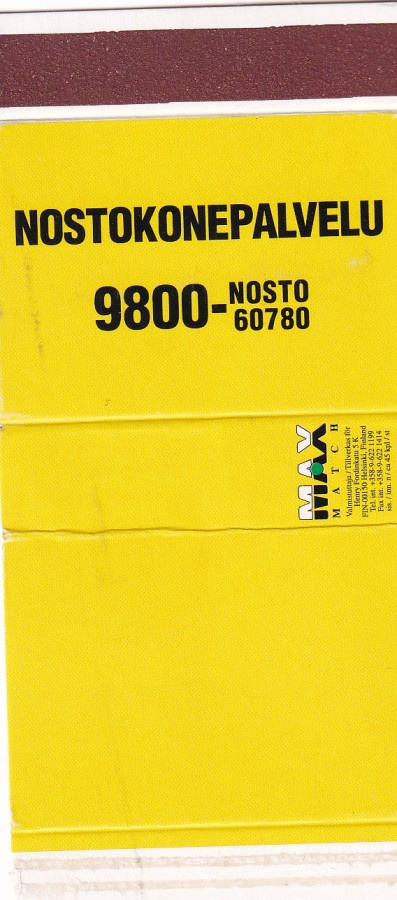 Nostokonepalvelu  , MAX Match,  aski , aihio    b436