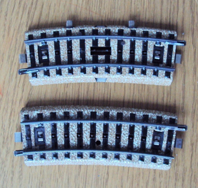 Märklin kaareva kytkinraideosa + kaareva kisko