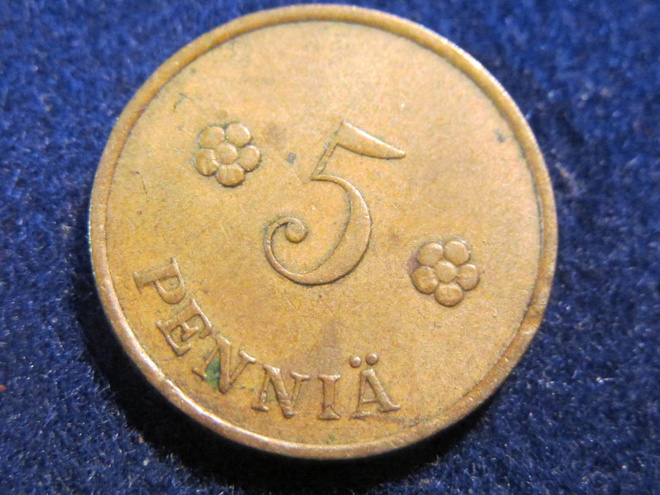5 penniä 1937