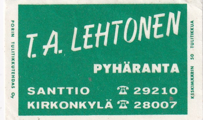 Pyhäranta, T. A. Lehtonen    3/16