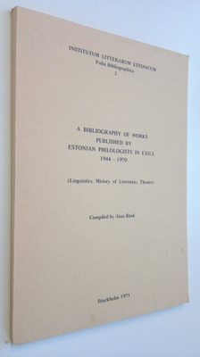 Aino Ränk : A bibliography of works published by Estonian...