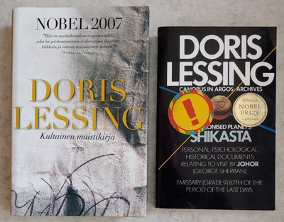 DORIS LESSING 2 romaania Shikasta (eng) & Kultainen Muistik.