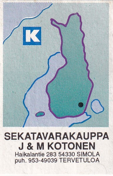 Simola. J & M Kotonen. Kesko, kartta , s80