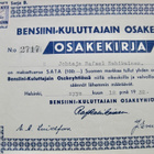 VANHA Osakekirja Talongit ym Bensiini-Kuluttajain Oy 1932 - pikkukuva 2