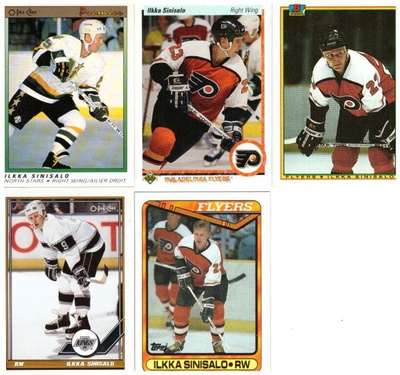 5 x ILKKA SINISALO Stars, Flyers, Kings