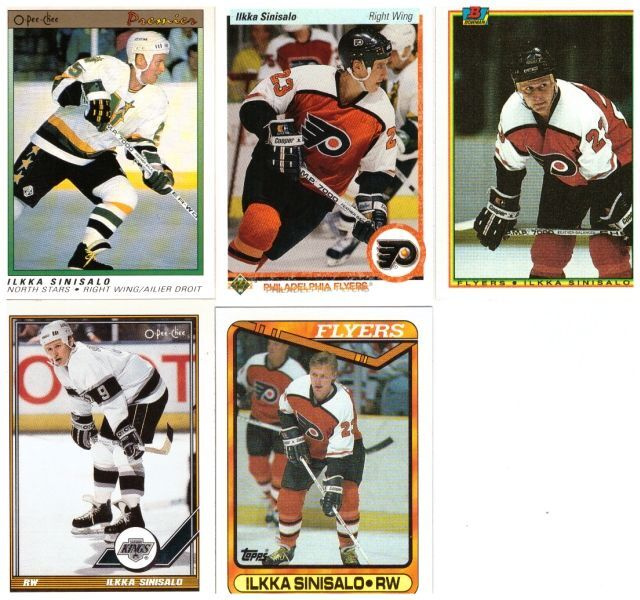 5 x ILKKA SINISALO Stars, Flyers, Kings