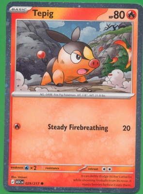 Pokémon Tepig (xASC 029) Cosmos Holo