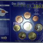 2001 ESPANJA 1c- 2euro Karlspreises BU setti - pikkukuva 1