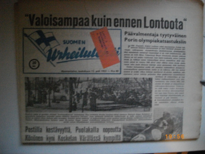 Suomen Urheilulehti Nro 40/1952 (25.2)