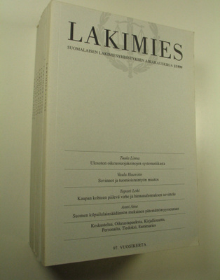 Lakimies, 97. vuosikerta (1999), numerot 1-8 (numerot 6 j...