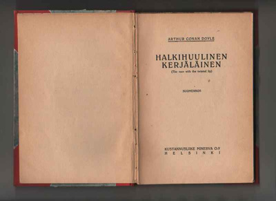 Doyle, Arthur Conan: Halkihuulinen kerjäläinen, Minerva 1923