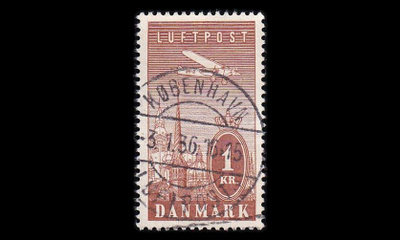 Tanska 221 o Lentoposti 1 kr loisto (1934)