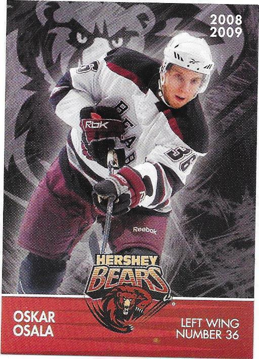 2008-09 Hershey Bears #36 Oskar Osala Kärpät farmi