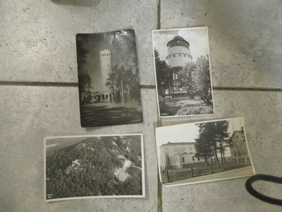 4 VANHAA POSTIKORTTIA ( mm puurtila koulu v 1945...