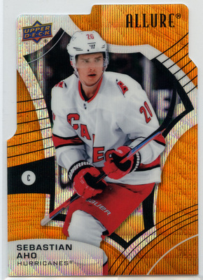 2021-22 UD Allure Orange Slice #11 Sebastian Aho