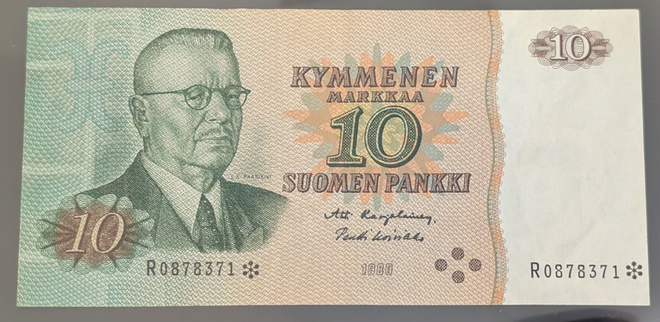 10 Markkaa 1980 tähti R0878371