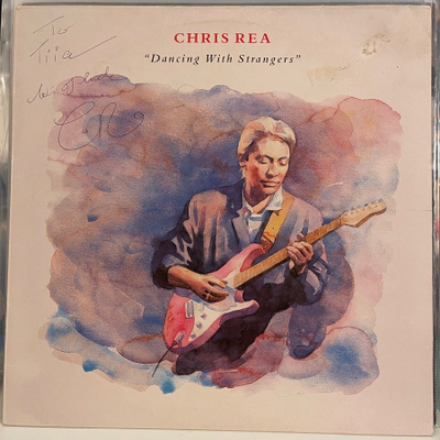 Chris Rea - Dancing with strangers lp (nimikirjoitus)