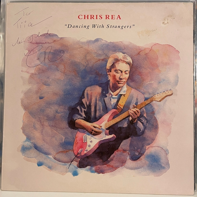 Chris Rea - Dancing with strangers lp (nimikirjoitus)