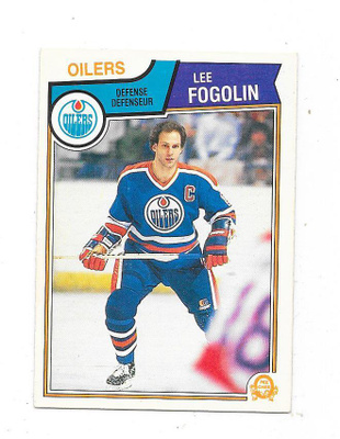 1983-84 OPC #26 Lee Fogolin , Edmonton Oilers