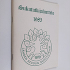 Sukututkijaluettelo 1985 - pikkukuva 1