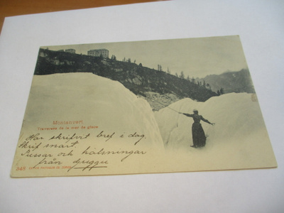 Montanvert kortti Vaasaan - 1902