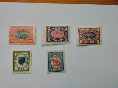 Käyttämättömiä merkkejä Pohjois-Inkeri vuoden 1920 sarjasta