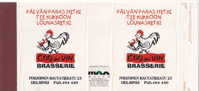 Helsinki, Coq au Vin, Brasserie.  s59