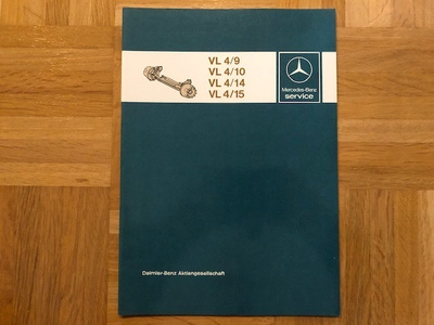 Mercedes korjaamokäsikirja/korjausopas etuakseli,kuorma-auto