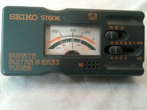 SEIKO ST606 QUARTZ GUITAR AND BASS TUNER.