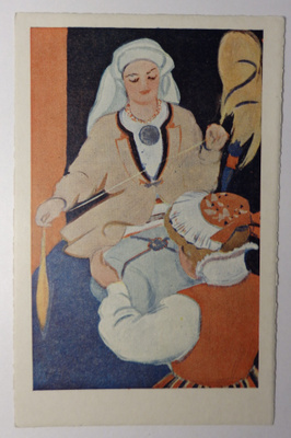 Martta Helminen, kansallispukuiset naiset