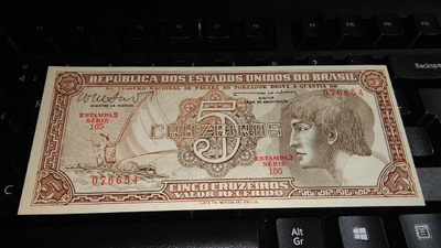 Brasilia Brazil 5 cruzeiros 1961-1962 UNC