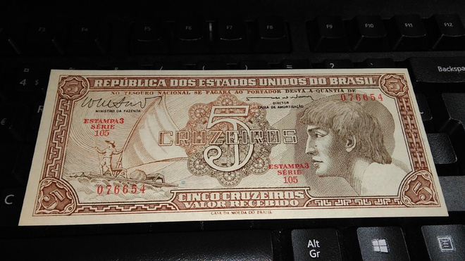 Brasilia Brazil 5 cruzeiros 1961-1962 UNC