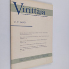 Virittäjä 3/1965 : Kotikielen seuran aikakauslehti - pikkukuva 1