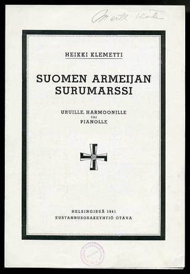 Heikki Klemetti: Suomen armeijan surumarssi: Uruille, harmoo